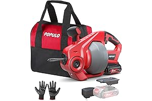 20V Cordless Electric Plumber Plumbing Snake Drain Tools -- For Sewer, Bathroom, Kitchen