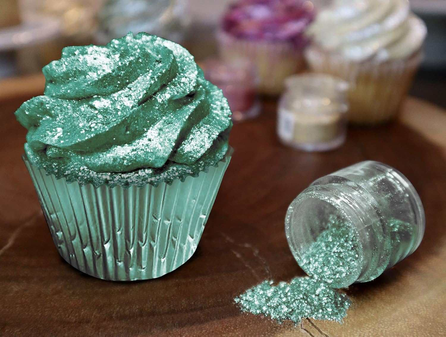 Bakell – Brillantina 100% comestible, Tinker Dust, 5 g, color verde ...