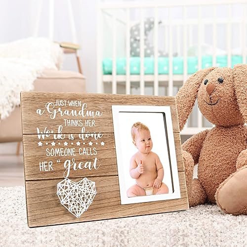 Miniatura 2 de VILIGHT Marco de fotos de regalo para la abuela – Anuncio de embarazo para la nueva bisabuela – Foto de 4 x 6 pulgadas