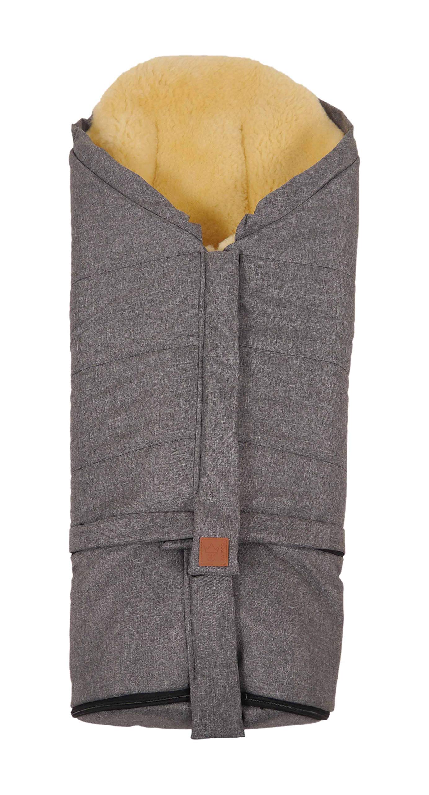 Kaiser 6721170 - Sacco coprigambe per passeggino Jona 2 in 1, colore: Grigio