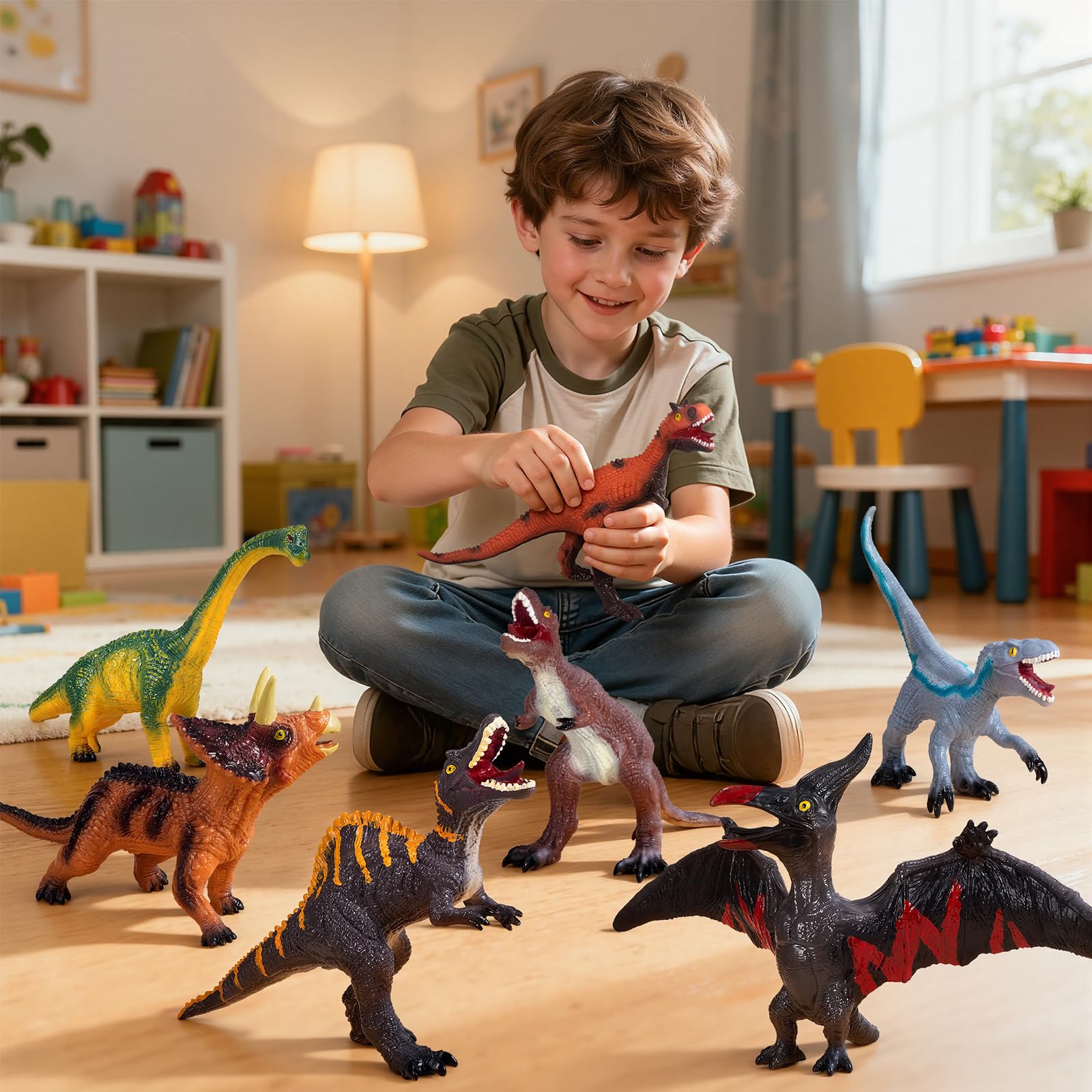 BotZilla Jumbo Dinosaur Toys - 7 Piece Set -7