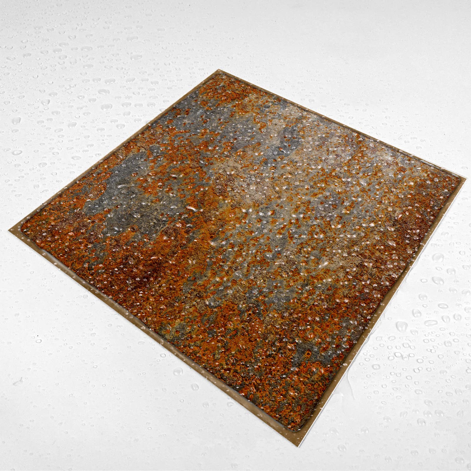 Naklejki na płytki 15 x 15 cm, kolor rdzy, do nakładania na płytki kuchenne, podłogę, efekt 3D, samoprzylepne dekoracje do domu DIY
