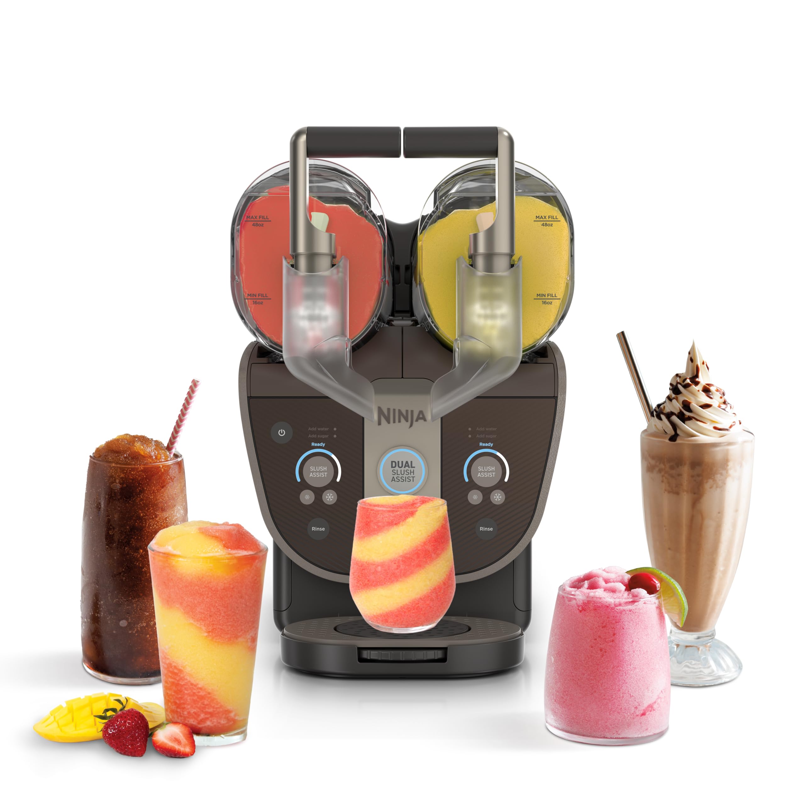 Ninja SLUSHi Twist Smart Frozen Drink Maker with Dual SlushAssist, FS701BR