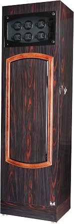 Volta 31-560321 Rustic Rosewood and Ebony Wood Speed Winding Technology Watch Winder