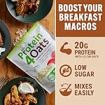 PEScience Select Protein4Oats, Maple and Brown Sugar, 12 Servings | Flavored Protein Powder for Oatmeal and Overnight Oats, Whey and Casein Blend, Quick and Easy