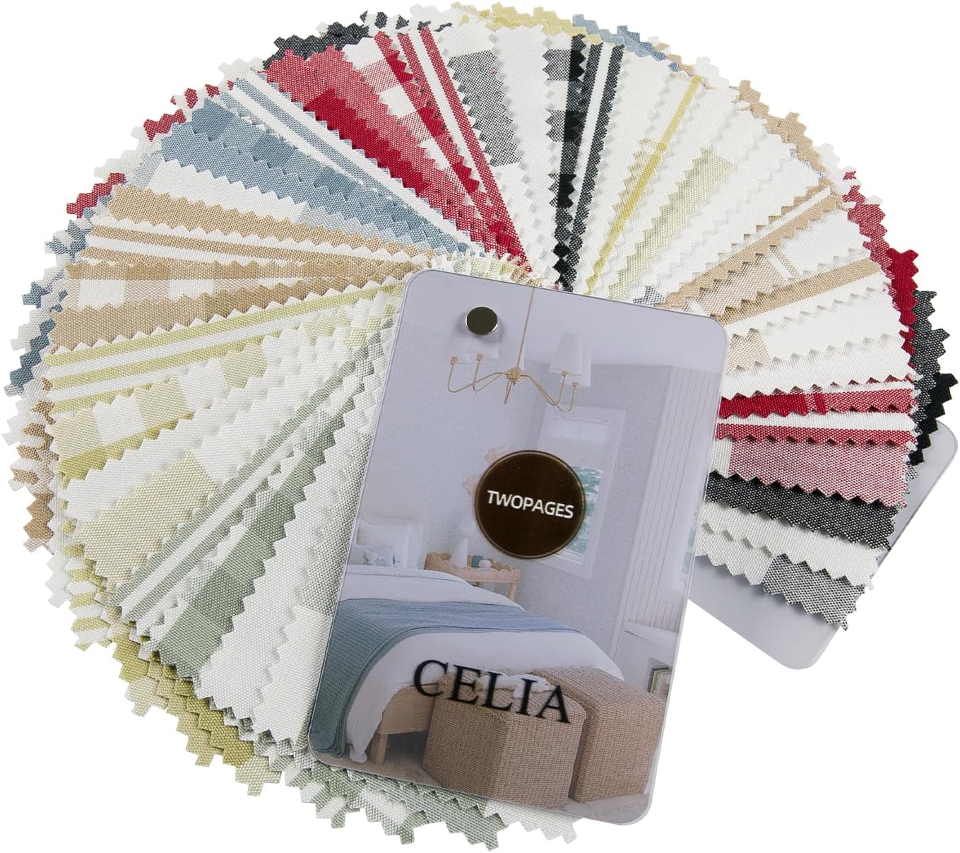 TWOPAGES Celia Series Roman Shade Fabric Sample Book Swatches