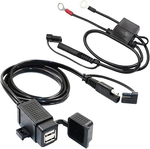 Miniatura 7 de MOTOPOWER MP0609C - Kit de cargador USB dual impermeable para motocicleta de 31 amperios adaptador SAE a USB cable adaptador para teléfono tableta
