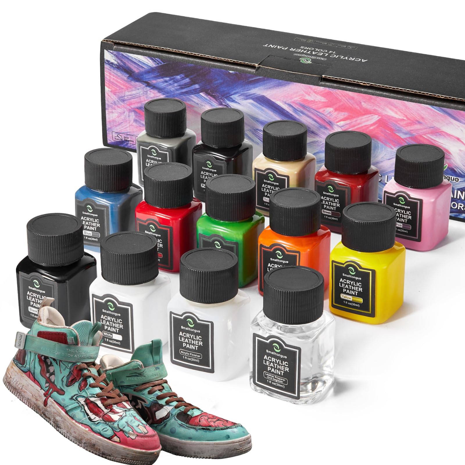 Smalltongue Acrylic Leather Paint 14 Colors