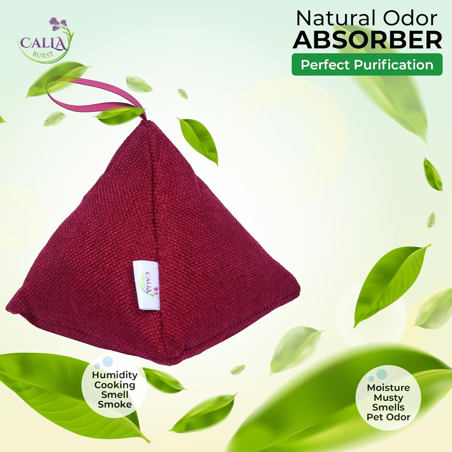 4 Pack Bamboo Charcoal Air Purifier Bags 200 Grams Each - Activated Charcoal Odor Absorber for Car, Pets & Closet - Natural Freshener for Home, Eco-Friendly & Reusable Charcoal Bags (Fall Colors)