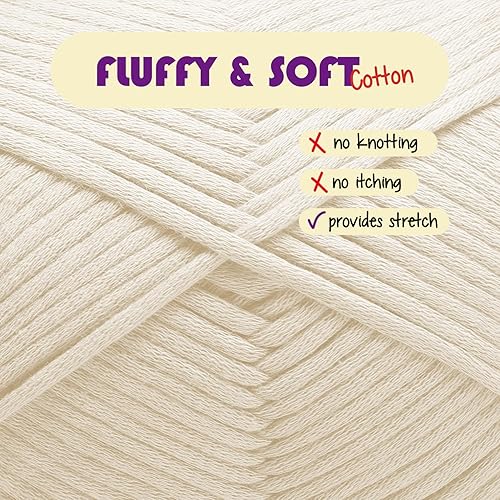 Miniatura 2 de Hilo suave para ganchillo - Hilo de ganchillo y tejer, hilo para principiantes con puntadas fáciles de ver, hilo Amigurumi de 250 yardas, hilo de