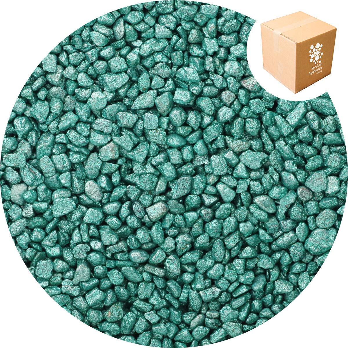 Specialist Aggregates - Rounded Gravel Nuggets - Starburst Green - 15kg — image 1
