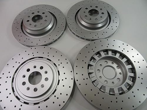 Juego de rotores de freno delantero trasero 4 piezas para Maserati Quattroporte GTS PREMIUM QUALITY #277