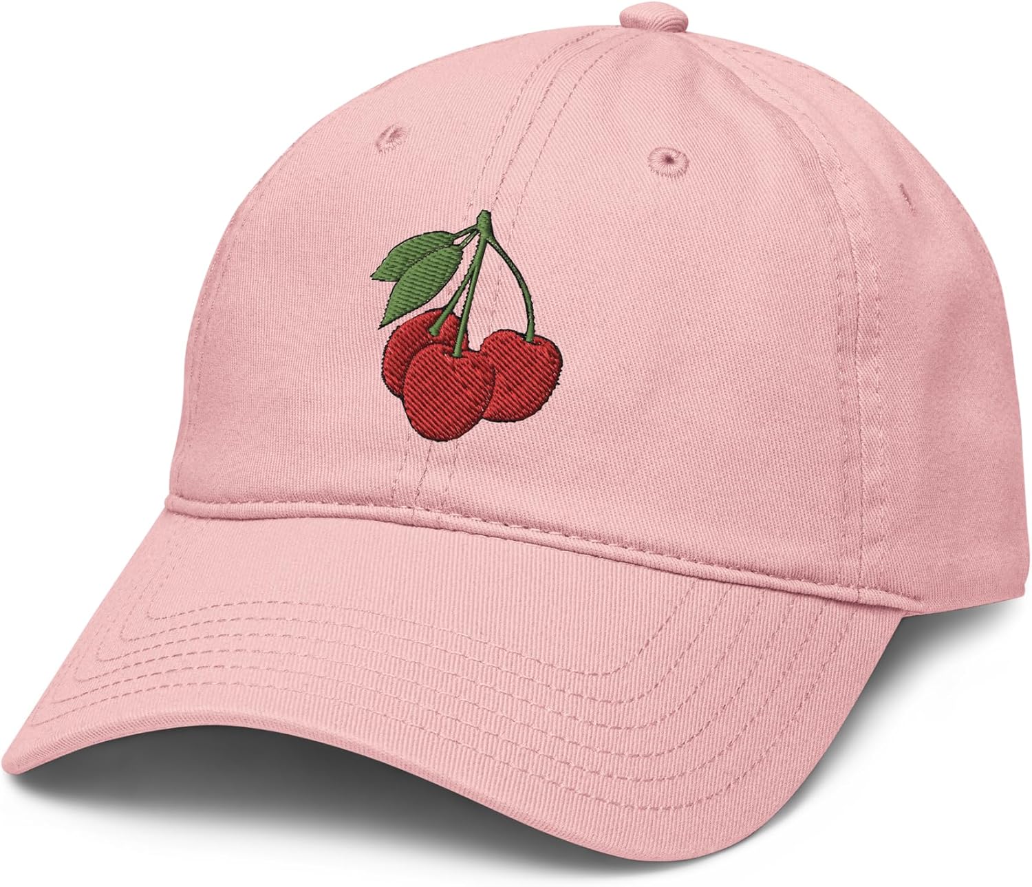 Three Cherries on a Stem Adjustable Baseball Hat