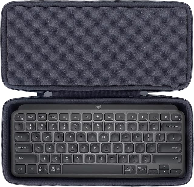 co2CREA Storage Carry Travel Hard Case for Logitech MX Keys Mini Minimalist Wireless Illuminated Keyboard, Case only (Case for MX Keys Mini Keyboard, Black case)