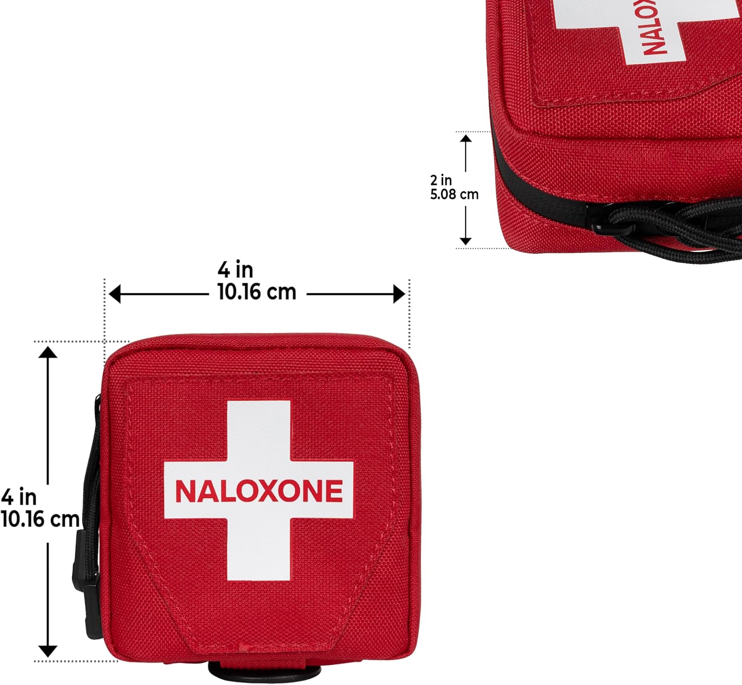 100 Pack Naloxone Belt Pouch for Opioid Overdose Kits | Professional Belt Attachment Design to Hold Naloxone | Custom Designed to Hold Two Naloxone Nasal Sprays & Accessories | Naloxone Not Included