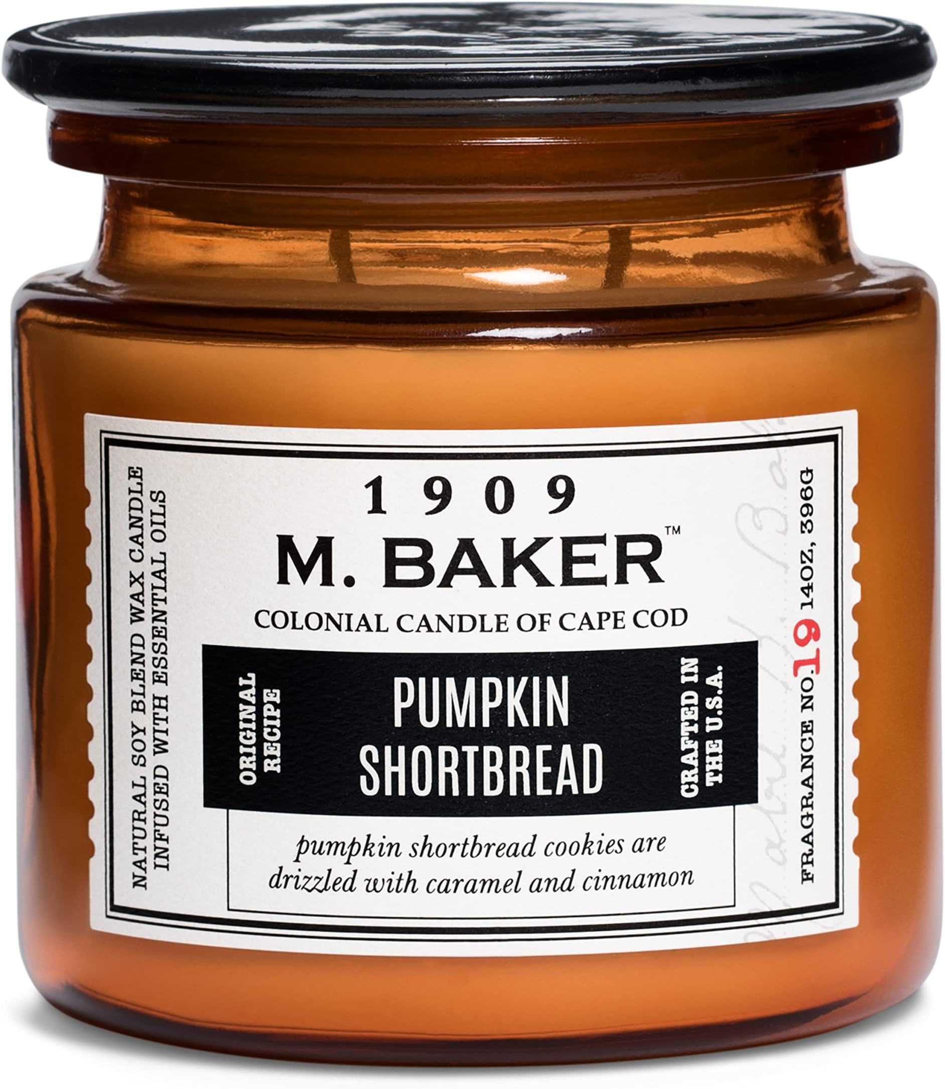 Colonial CandleM Baker 14 Oz Pumpkin Shortbread Scented Jar Candle | Natural Soy Wax Blend