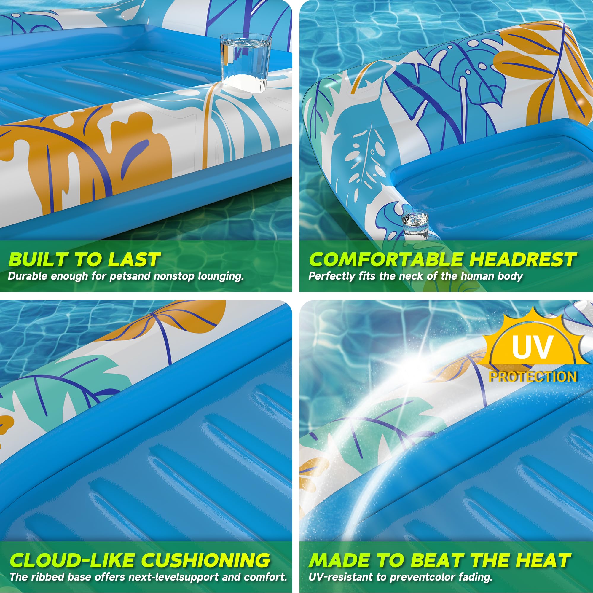 CACSPS Piscine gonflable avec porte-gobelet