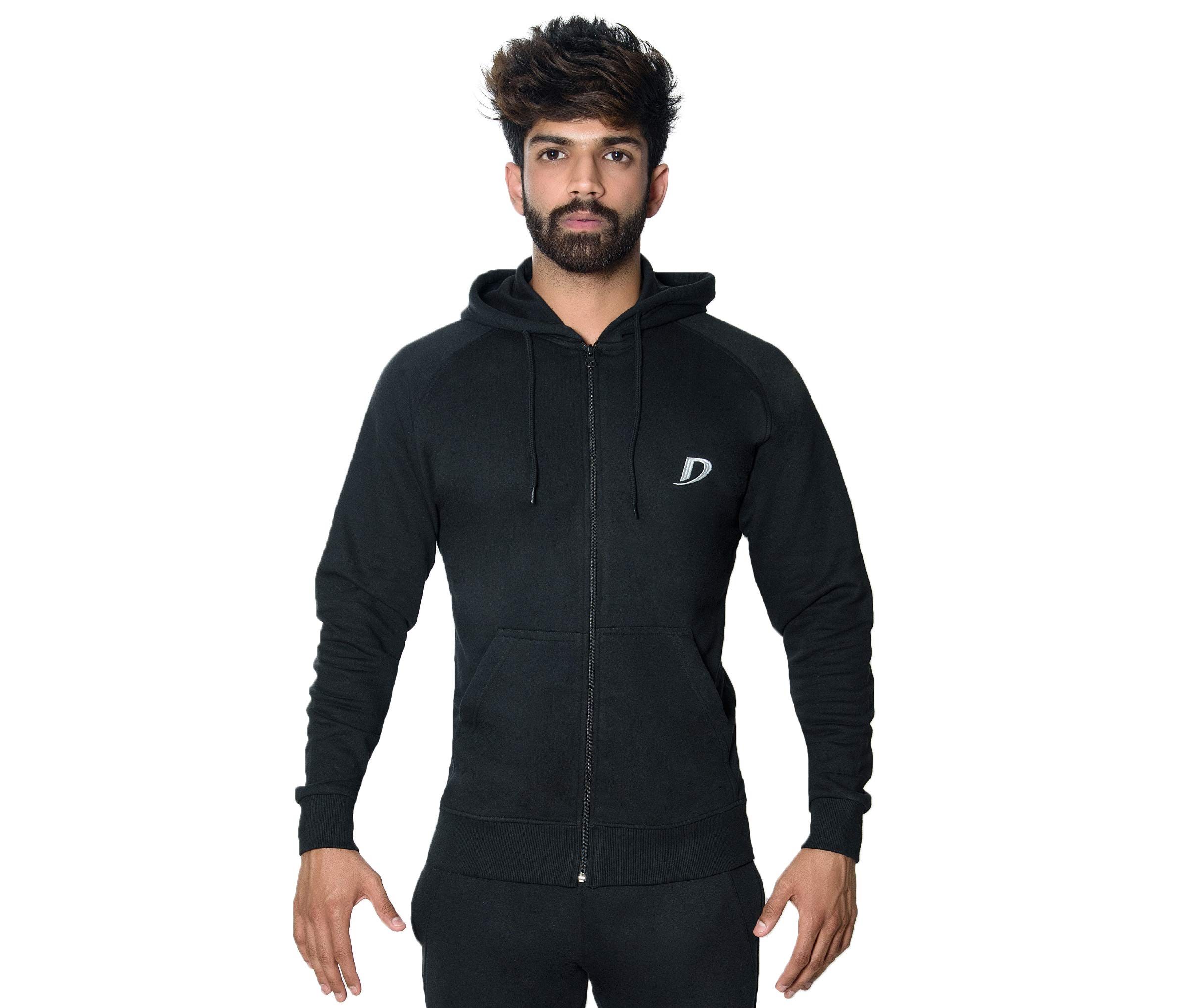 DECISIVE Fitness Slim Fit Fleece Winter Hoodie Jacket Gym Workout Sweatshirt for Men Women