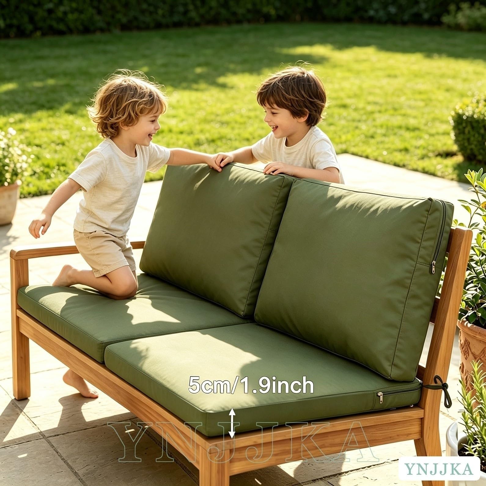 Sitzkissen Outdoor Wasserdicht für Bank, Bankauflage Outdoor Wasserfest 80%