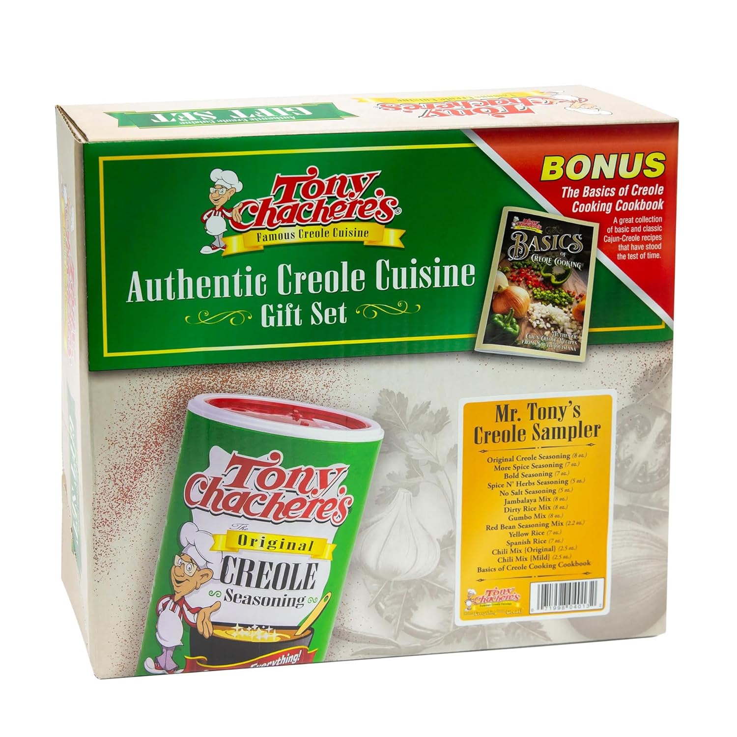 Tony Chachere’s Cajun Gift Set – Multiple Varieties of Seasonings & Spices – Great Idea for Cooks and Food Lovers (Gift Set, Mr. Tony's Creole Sampler)
