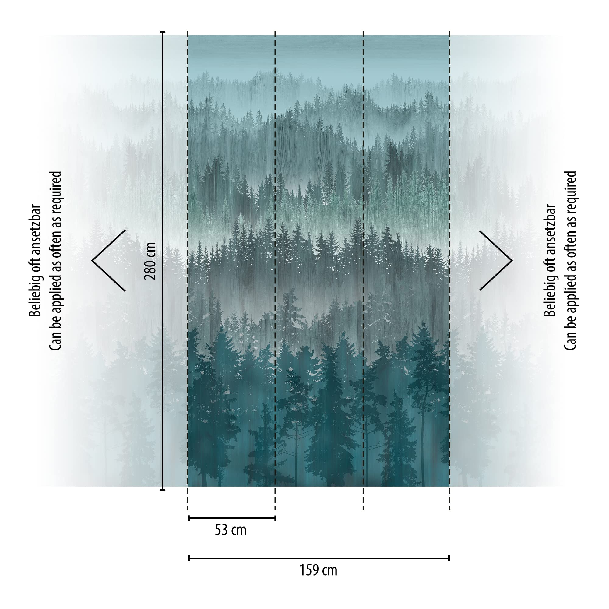 Livingwalls vliesbehang Hygge blauw, groen