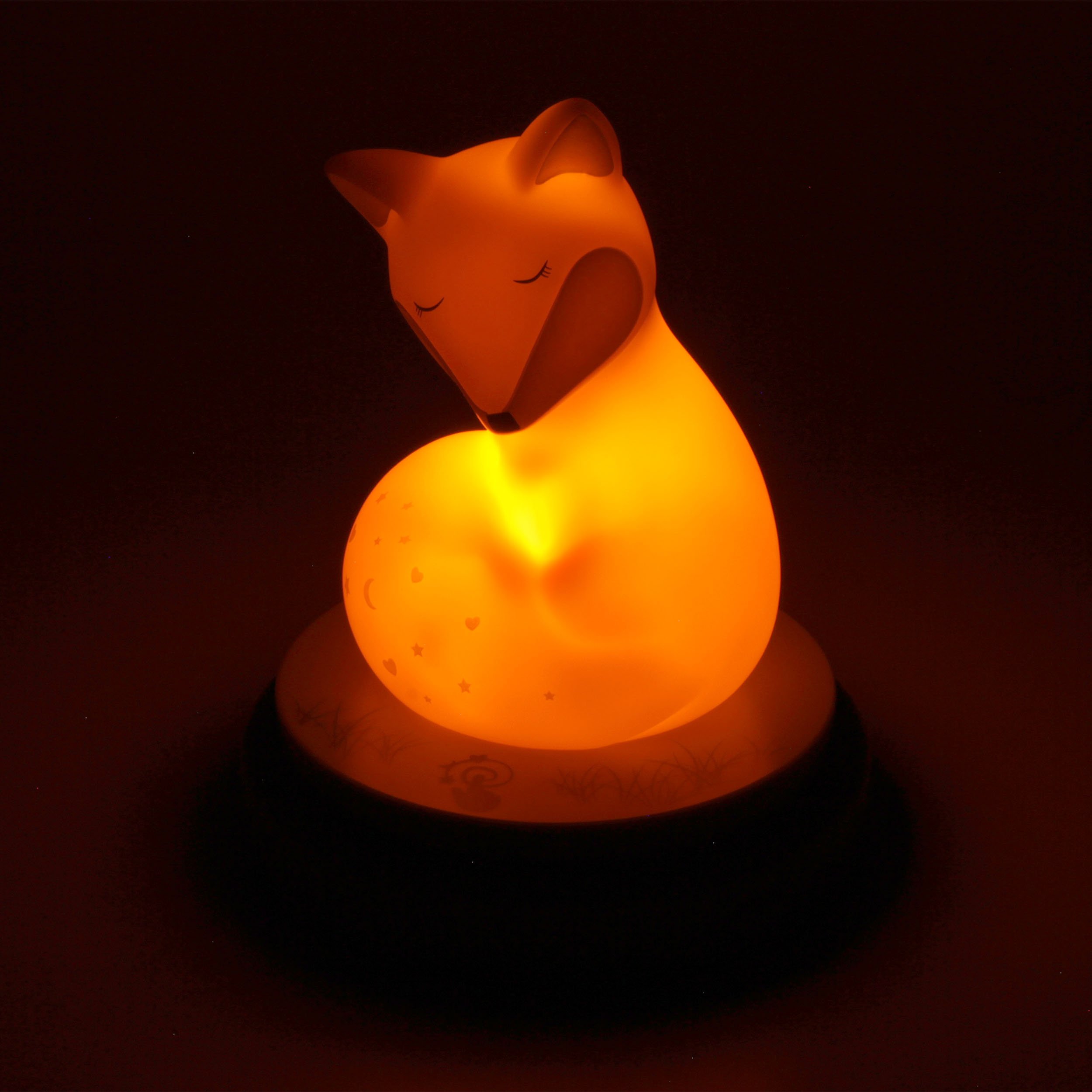 Ansmann LED Night Light Fox - Touch Sensor, 30-Minute Timer, Battery Powered, Cute Kids Sleep Aid