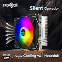 Frontech 630A CPU Air Cooler | 6 Copper Heat Pipes, 120mm RGB Fan, 1800 RPM | Supports LGA 1700 & AM5 | PWM 4-Pin + ARGB 3-Pin | Super Silent Cooling with Heatsink (CPF-0007) gallery image