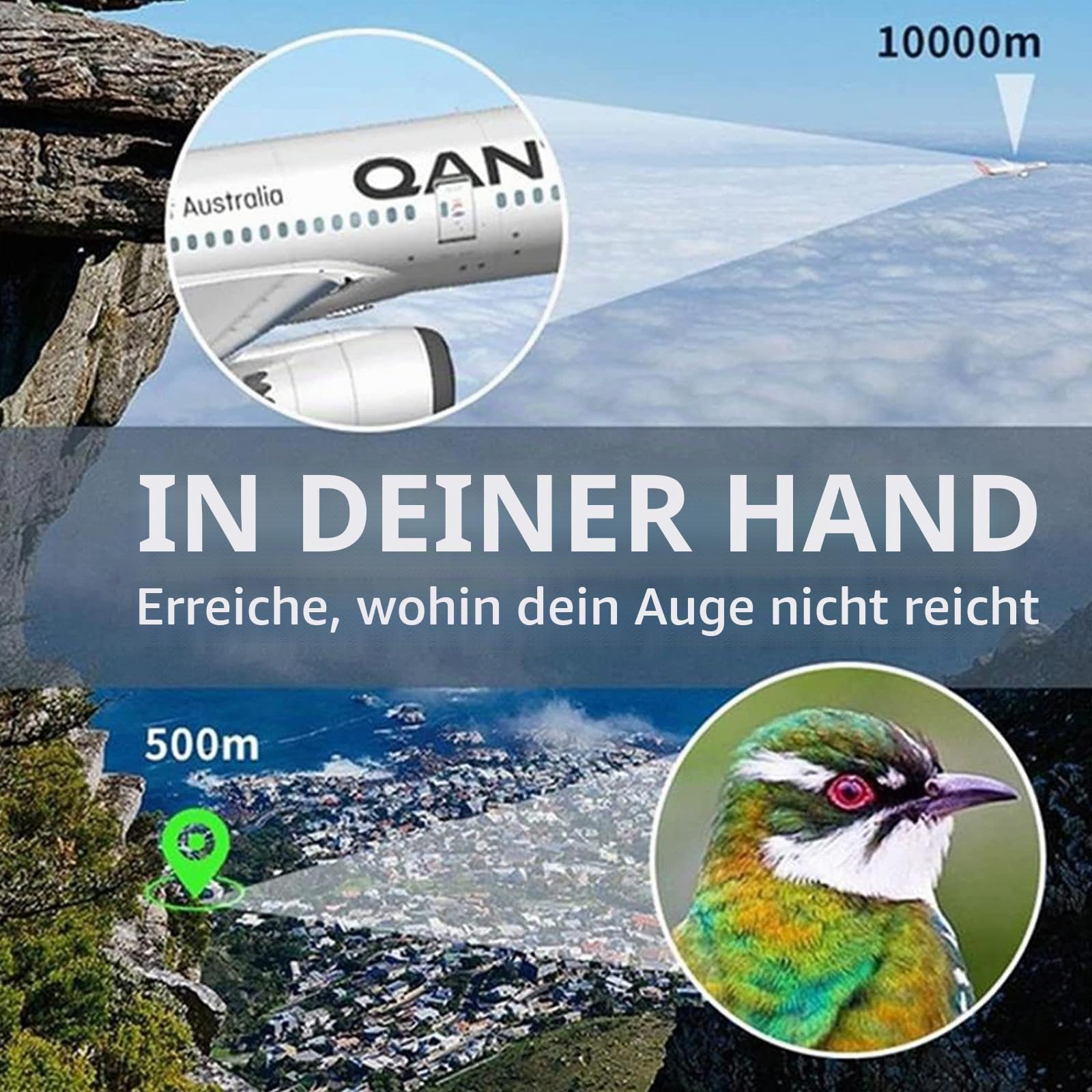 80x80 Hochleistungs-Fernglasteleskope 5000 m Professionelle Jagdreviere Ferngläser mit großer Reichweite Camping und Tourismus