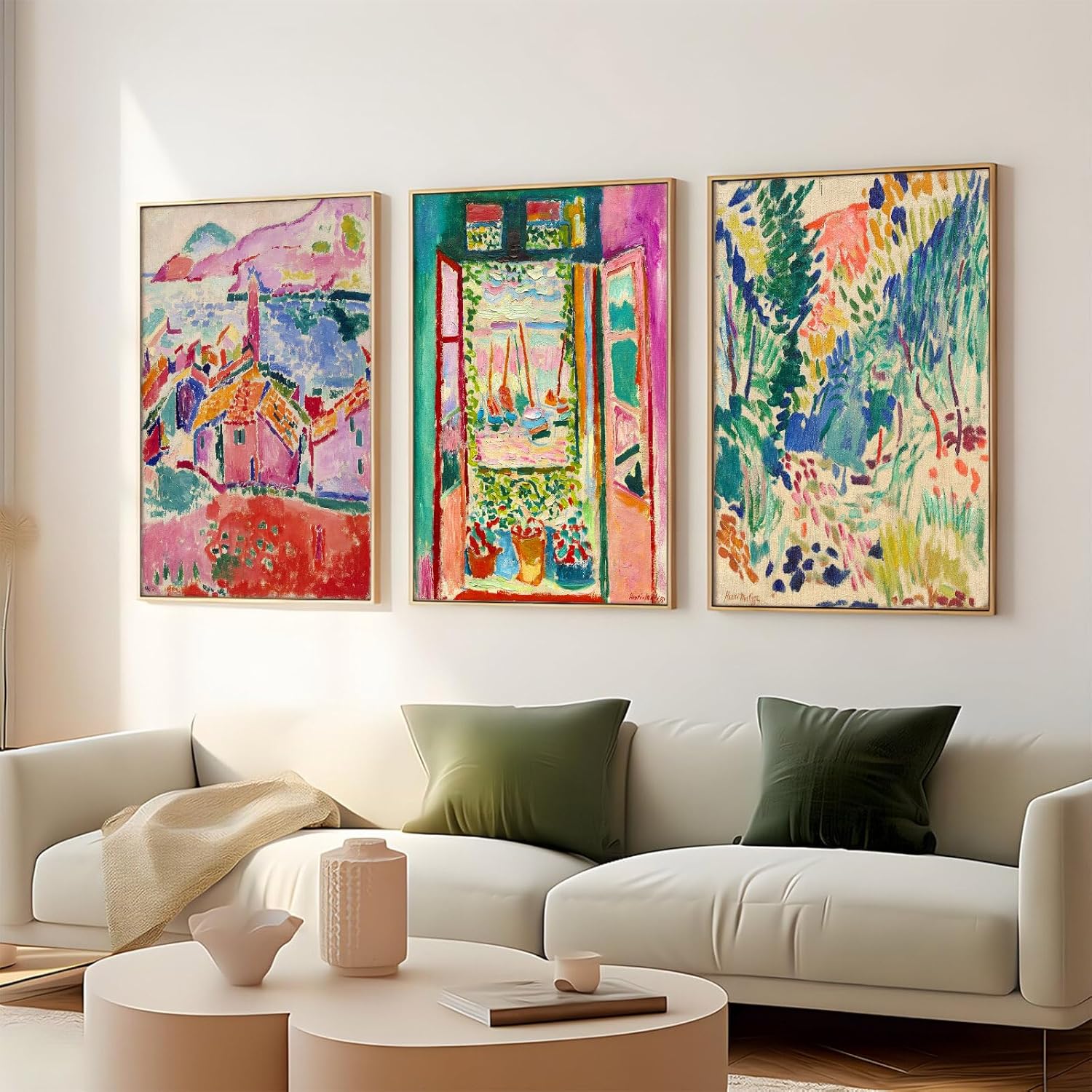 Henri Matisse Wall Art Prints Aesthetic Canvas Matisse Wall Decor Painting Colorful Matisse Wall Art Poster Boho Abstract Matisse Picture Artwork for Bedroom Living Room 24x36 Inch Unframed Set of 3