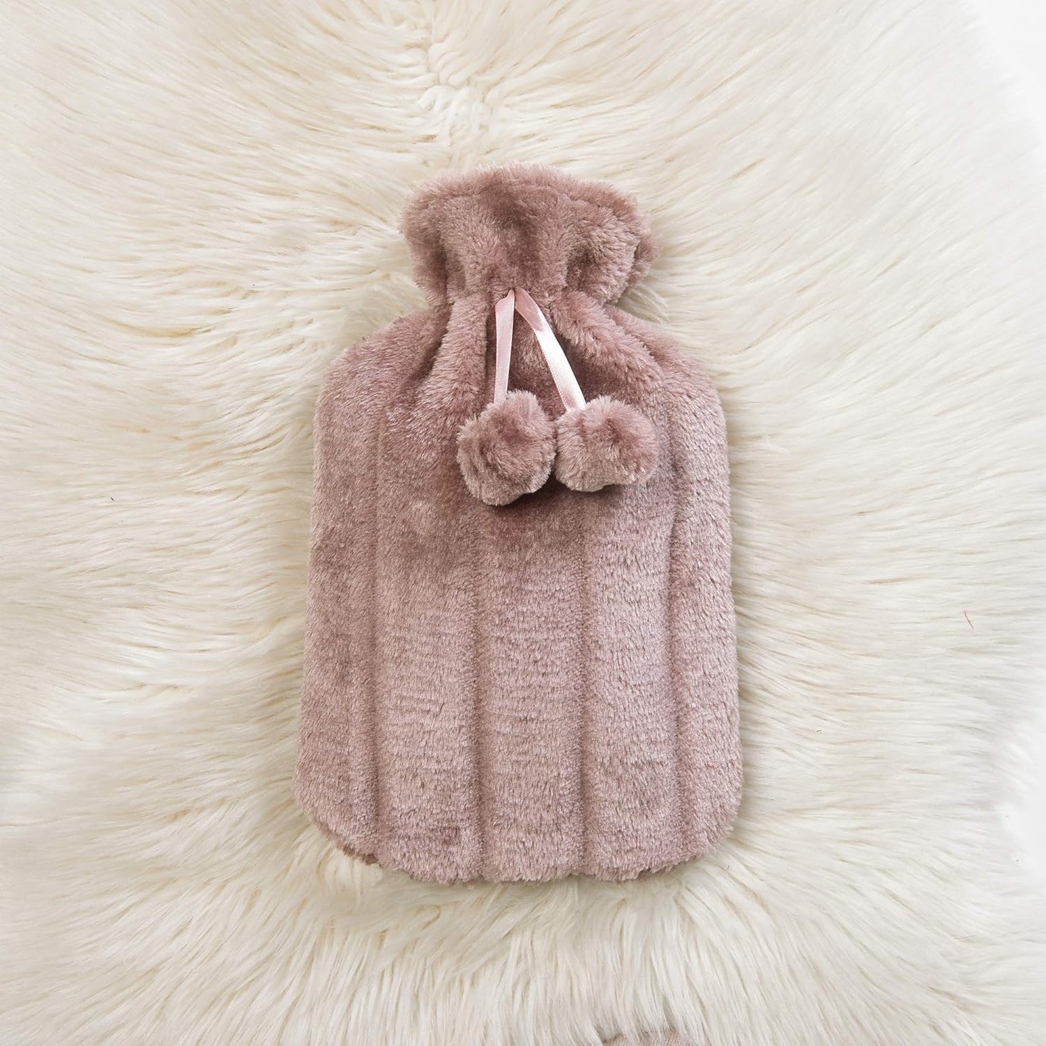 Fleece hot Water Bottles 2litre Multiple Designs Easy Removable Cover