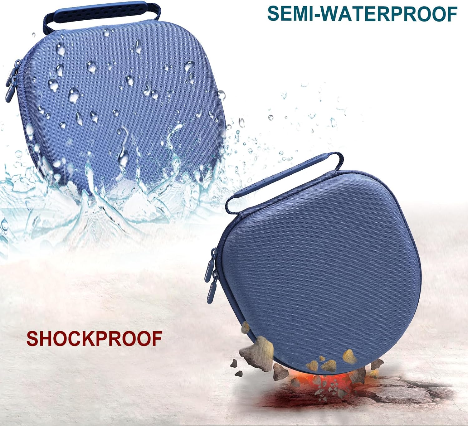 LTGEM Case Compatible with Sony WH-CH720N / WH-CH520 / WHCH710N / WH-CH510 Noise Canceling Wireless Headphones Bluetooth Over The Ear Headset, Blue - Image 5