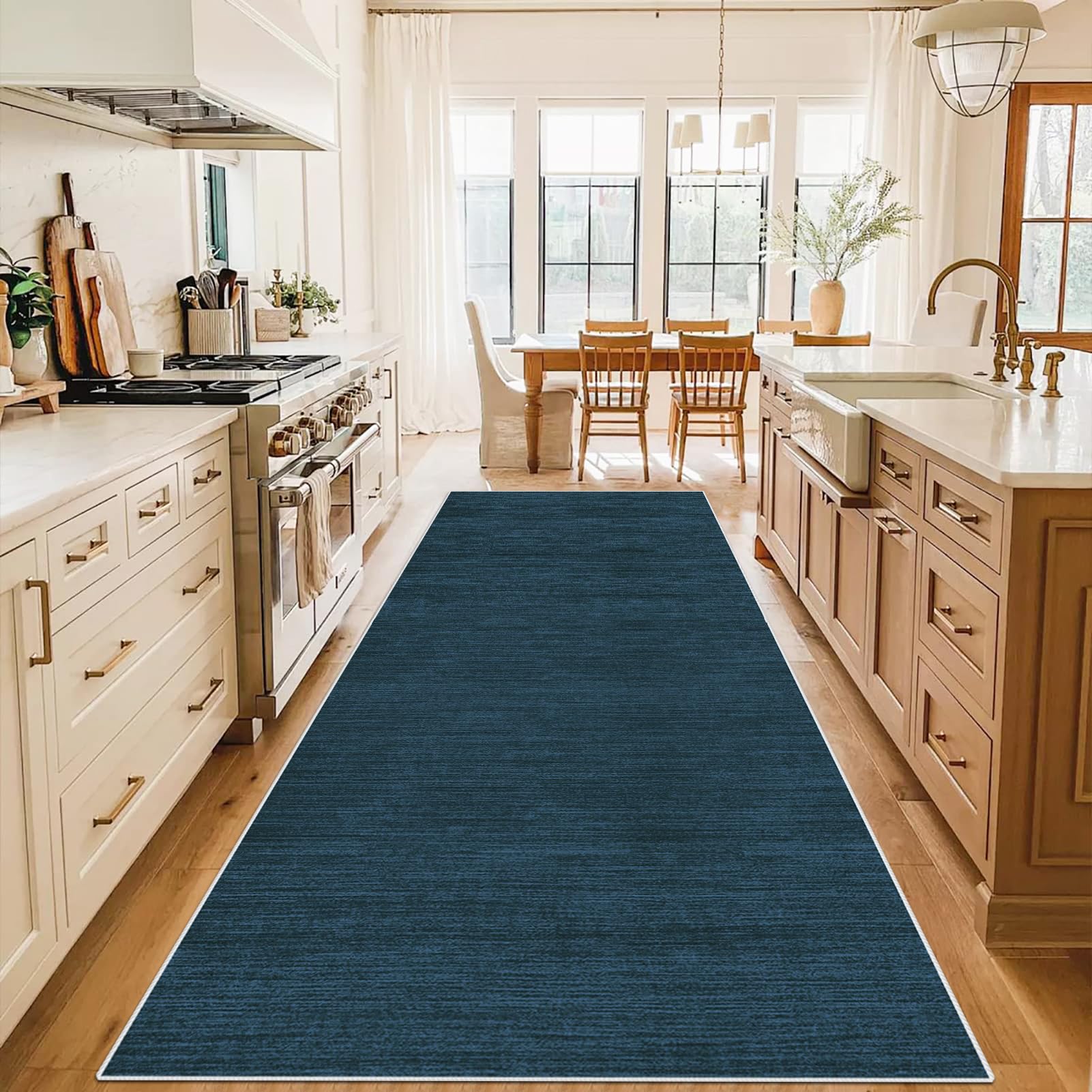 Lungo Tappeto da Cucina Antiscivolo e Lavabile Tappeto Passatoia per Corridoio Astratto Blu Tappetino Passatoia Largo Tappeti Runner 110 x 280 cm Tappeto Ingresso per Entrata Corridoio