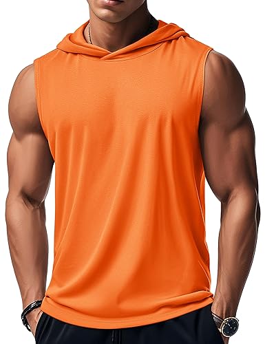 MAGCOMSEN Mens Tank Top Sleeveless Hoodie Cotton T-Shirt Summer Casual