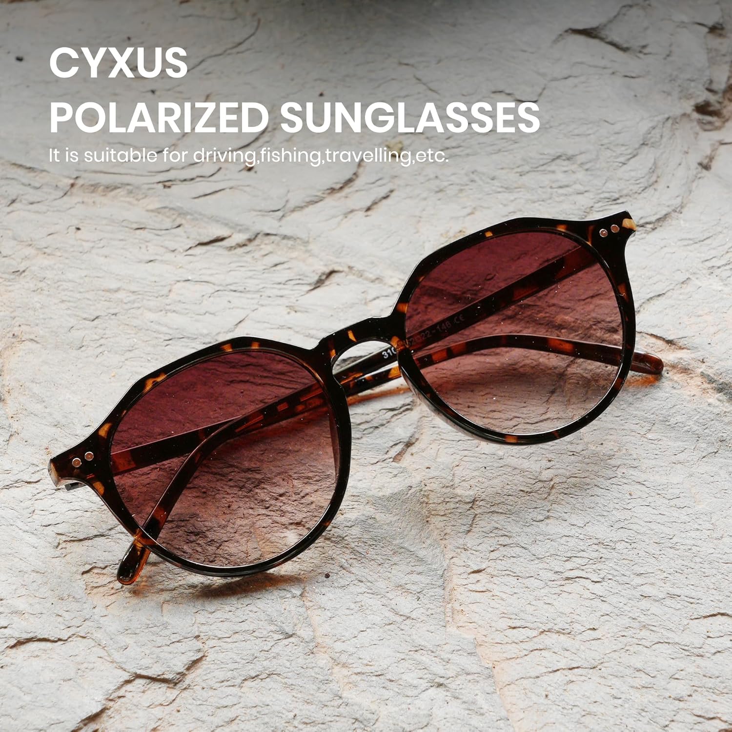 Cyxus Retro Sunglasses for Women, UV Protection Anti-Glare Trendy Sunglasses for Woman for Outdoor/Daily Use