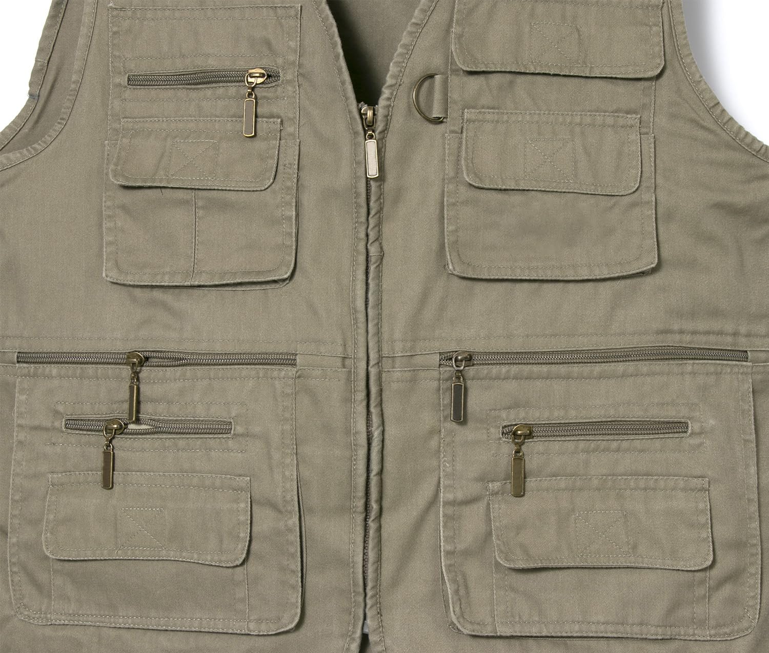 Hombres Chaleco de Pesca Senderismo Chaleco Tipo Safari de Fotografía Viajes Bolsillos Chaquetas sin Mangas para Trabajo Chaleco de Caza