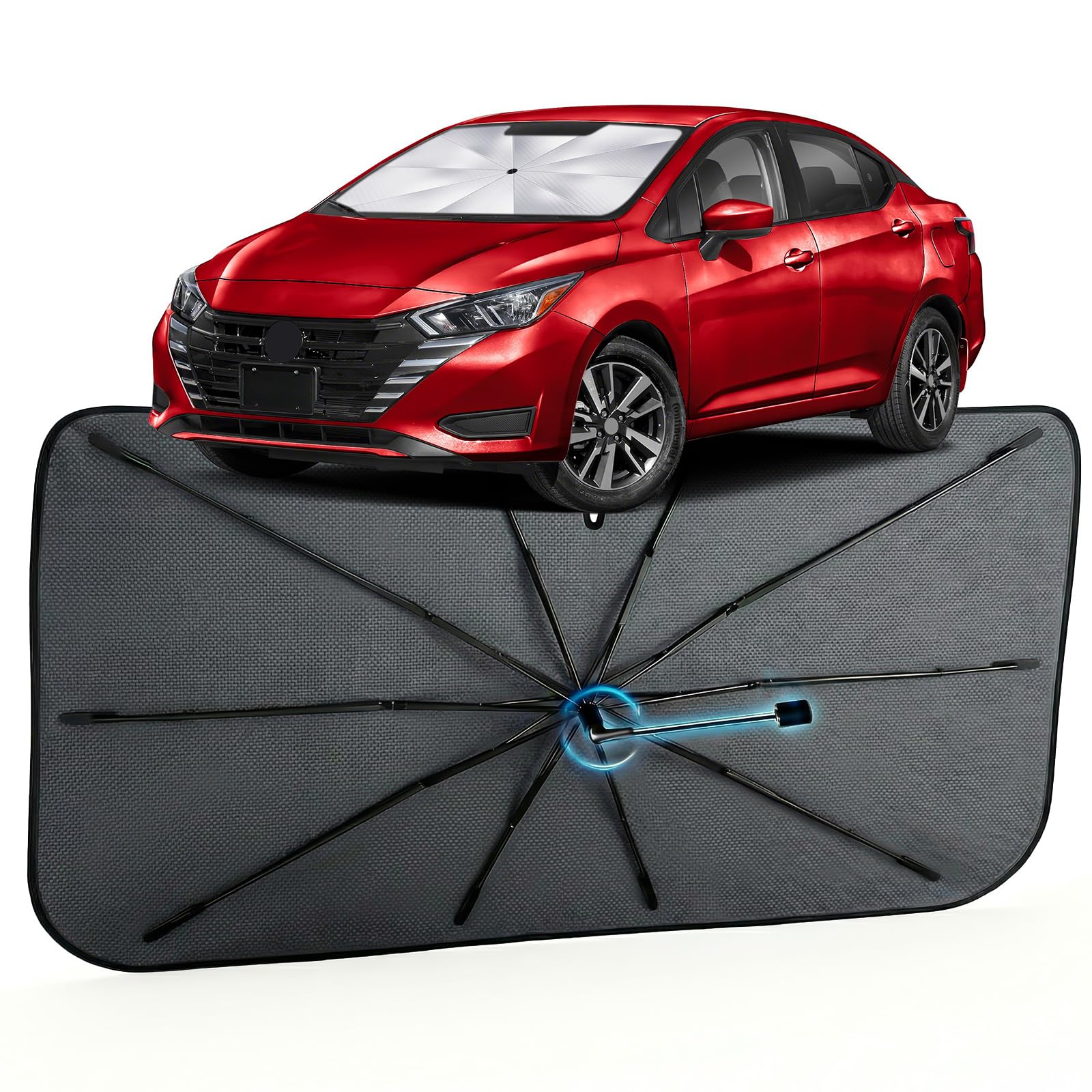 Car Windshield Sun Shade Umbrella for Nissan Versa 2020-2026, 1:1 Fit