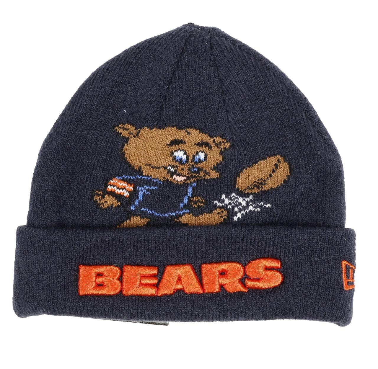 New Era Chicago Bears Infant Beanie Infant Mascot Cuff Navy - Infant