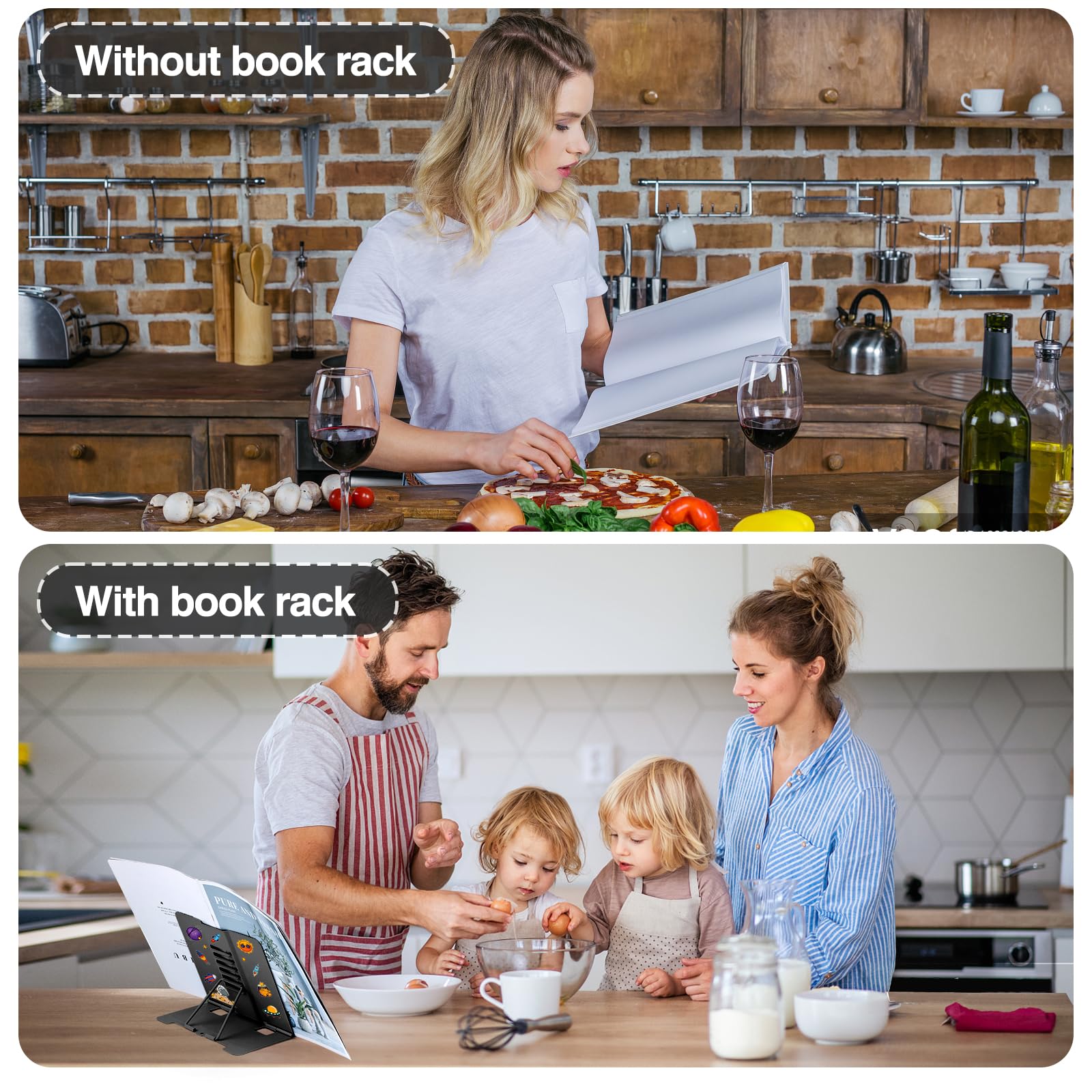 Supporto Per Libri Regolabile In Metallo - Leggio Da Tavolo Con 6 Angolazioni | Per Leggere, IPad, Ricette E Spartiti