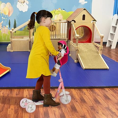 Miniatura 3 de Portabicicletas para muñecas y muñecas de 18 pulgadas con casco de muñeca. No se requieren herramientas Accesorios de asiento de bicicleta y