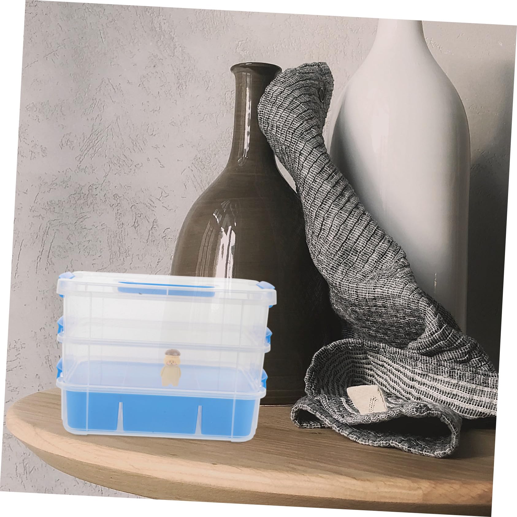 ULTECHNOVO Transparente Stapelbare Aufbewahrungsboxen aus Kunststoff für Spielzeug Bastelbedarf Puzzles und Perlen Praktische Ordnungslösung für Zuhause und Schule