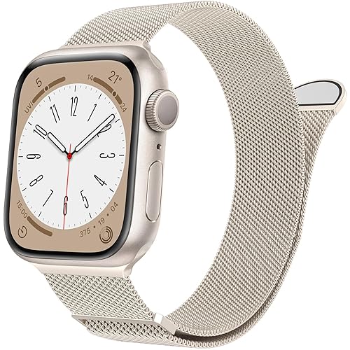 MARGE PLUS Compatible with Apple Watch Band 38mm 40mm 41mm 42mm 44mm 45mm 46mm 49mm Women Men, Stainless Steel Mesh Loop Magnetic Clasp Replacement for iWatch Series 11 10 9 8 7 6 5 4 SE3 SE2 Ultra 3