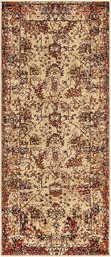 Miniatura 2 de Unique Loom Saturn Collection - Alfombra de área - Ion (2' 2" x 5' 1" camino, verdebeige)