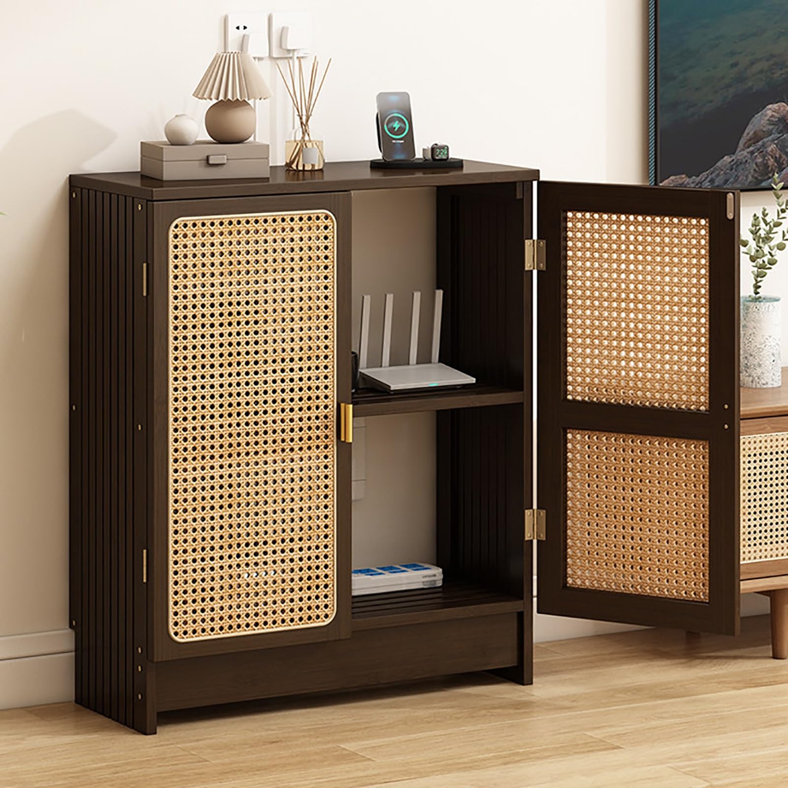 Boîtier de stockage de routeur WiFi PAKMEZ pour un salon épuré sans fils apparents