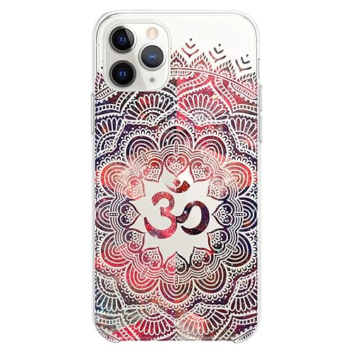 Funda de TPU compatible con iPhone 16e 15 14 13 12 11 Pro Max Plus Mini Xs Xr X 8 7 6 5 SE Om Symbol Tattoo Clear Watercolor Art Print Design