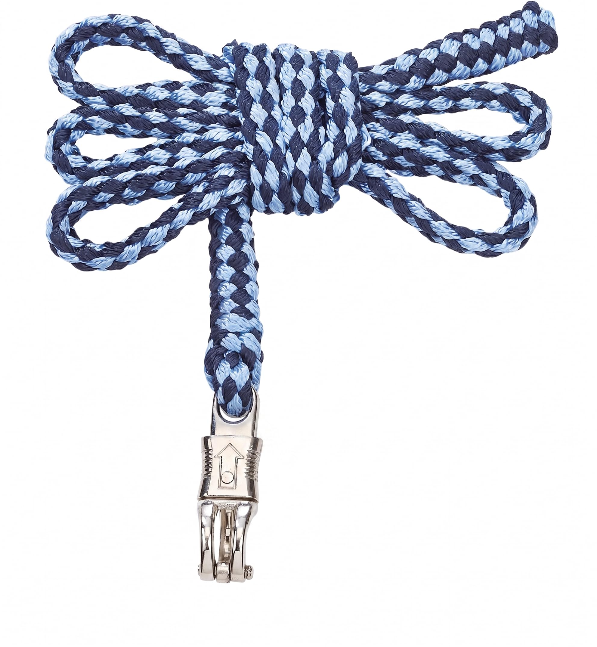 JA4009 Lead Rope Horse Tie Rope with Carabiner Hook or Panic Hook 2 m in Many Colours (Spirit - Navy/Sky, Panic Hook)