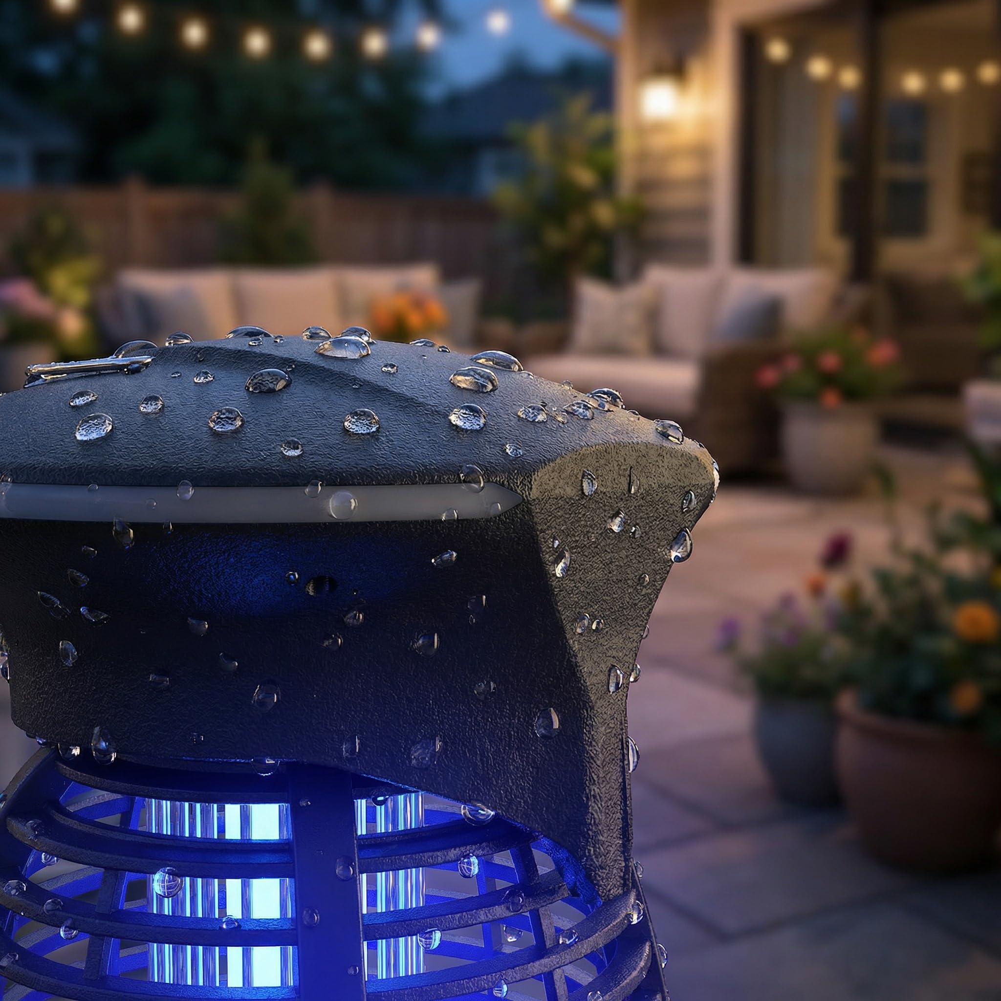 Matainsectos eléctrico al aire libre – 4200 V de alta tensión, luz LED impermeable para mosquitos, moscas, patio, porche, garaje, patio trasero, casa