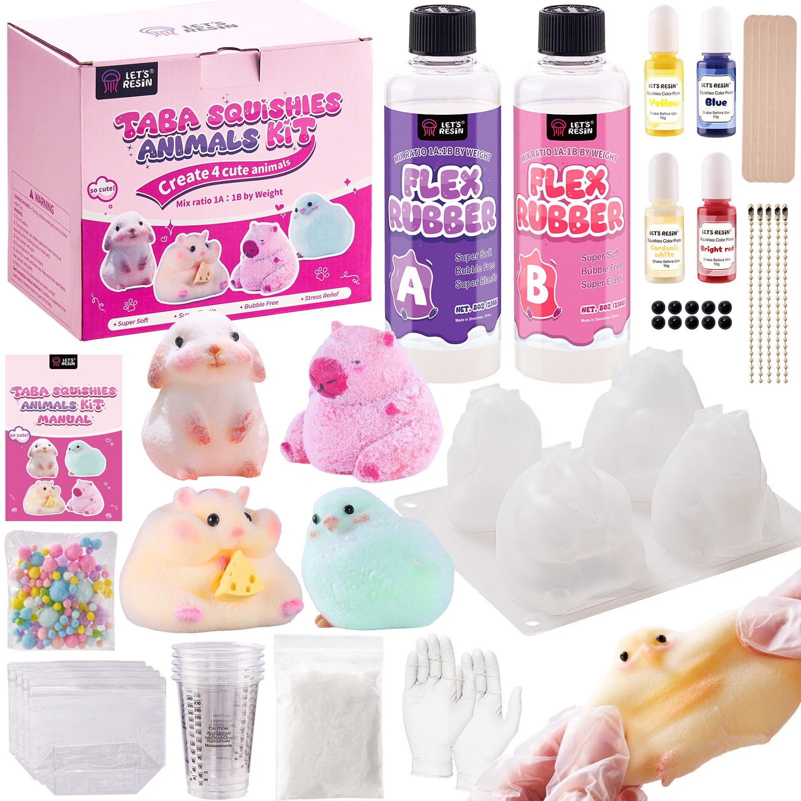 LET'S RESIN Squishy Selber Machen Set, 300g Squishy Maker