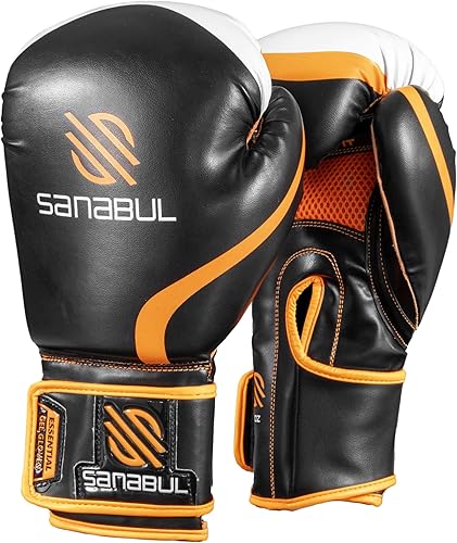 Sanabul Essential - Guantes con gel probados para hombre y mujer, ideales para boxeo, kickboxing, artes marciales mixtas, Muay Thai y entrenamiento