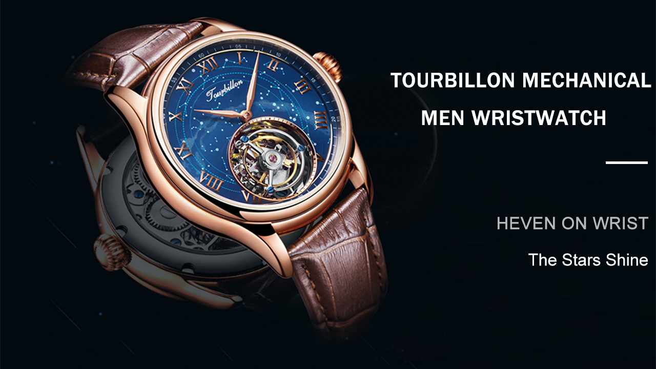 Amazon.com: AESOP Real Tourbillon Mechanical Men Watches Starry
