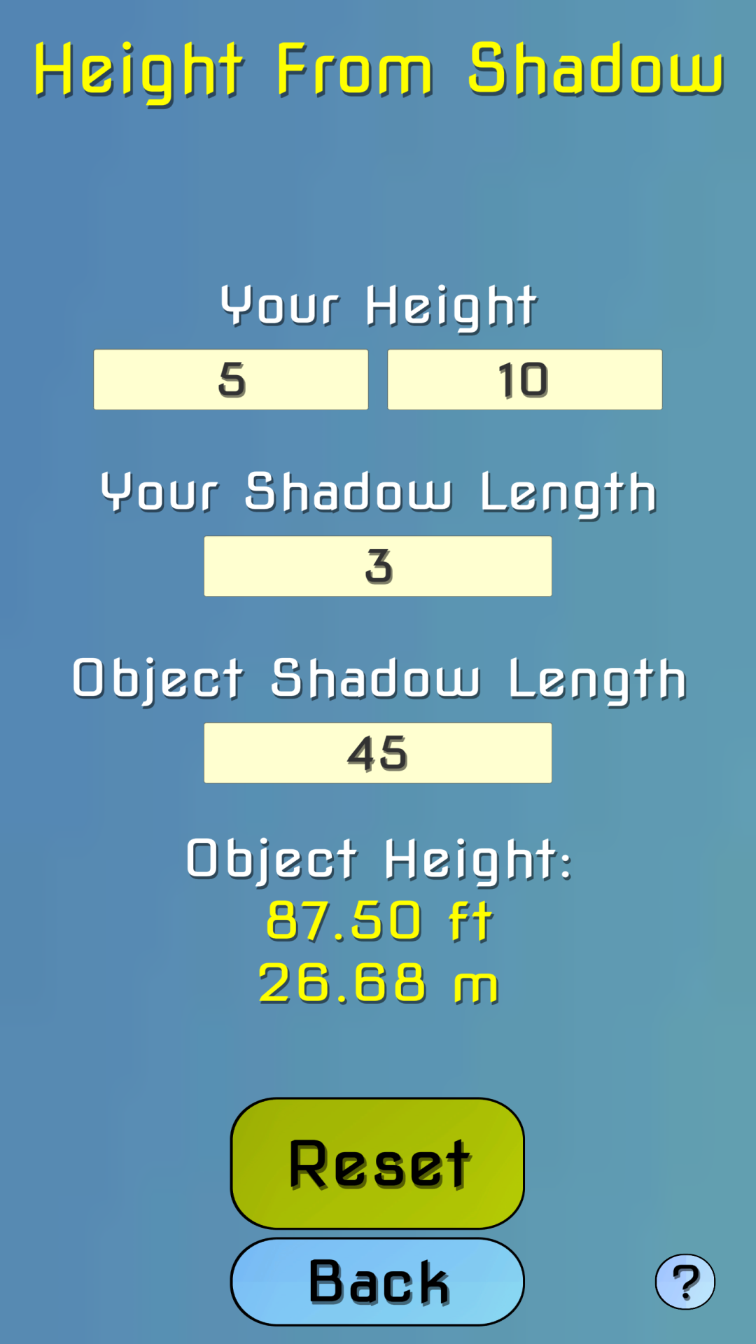Height Estimator App on Amazon Appstore